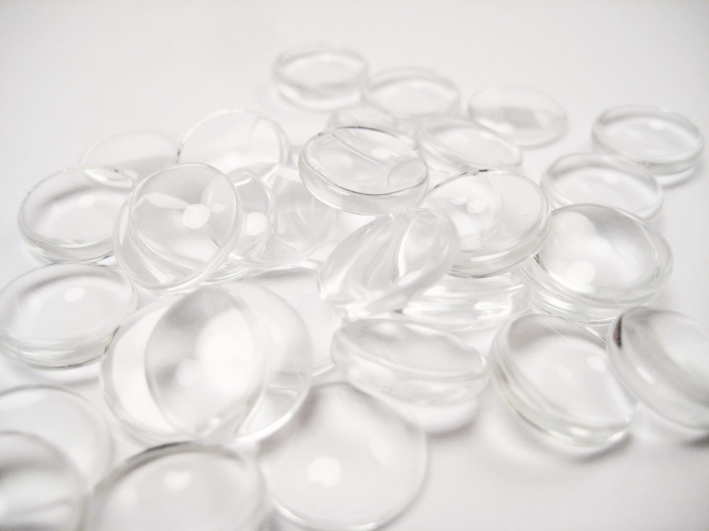 Glas Cabochons 12mm rund