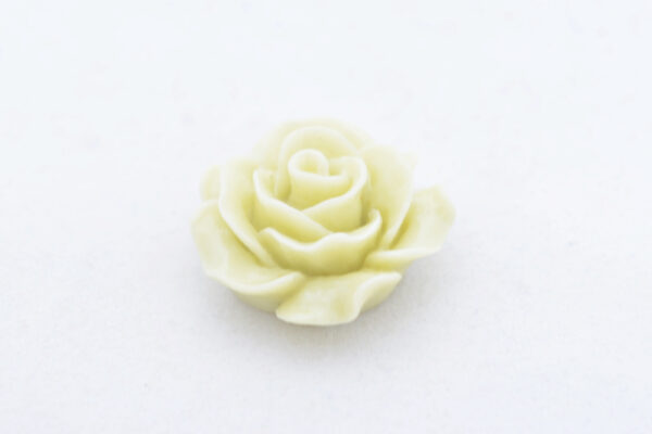 Rose aus Kunstharz Hellgrün, 20mm