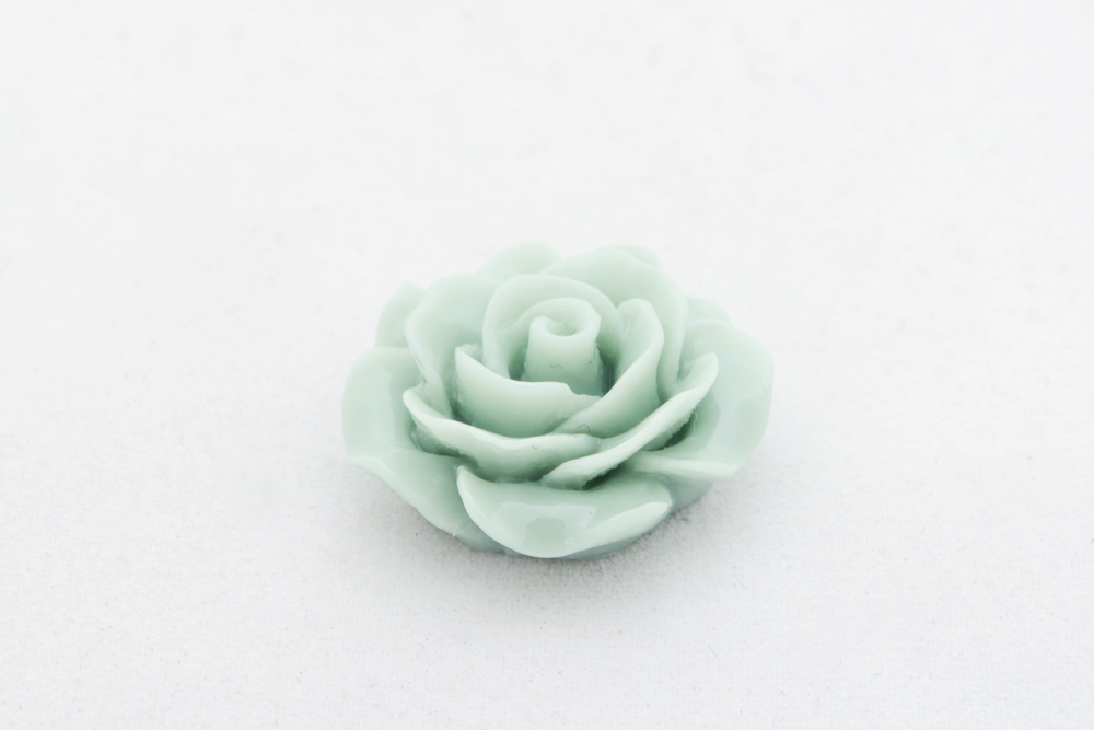 Rose aus Kunstharz Mint, 20mm – Bild 2