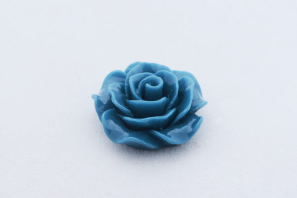 Rose aus Kunstharz Petrol, 20mm – Bild 2