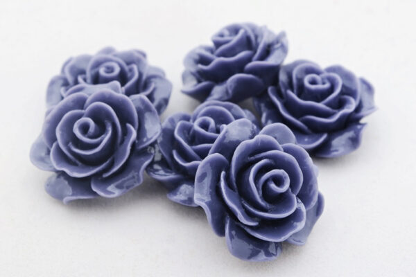 Rose aus Kunstharz Violett, 20mm