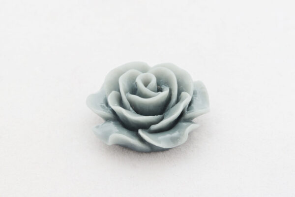 Rose aus Kunstharz Grau, 20mm
