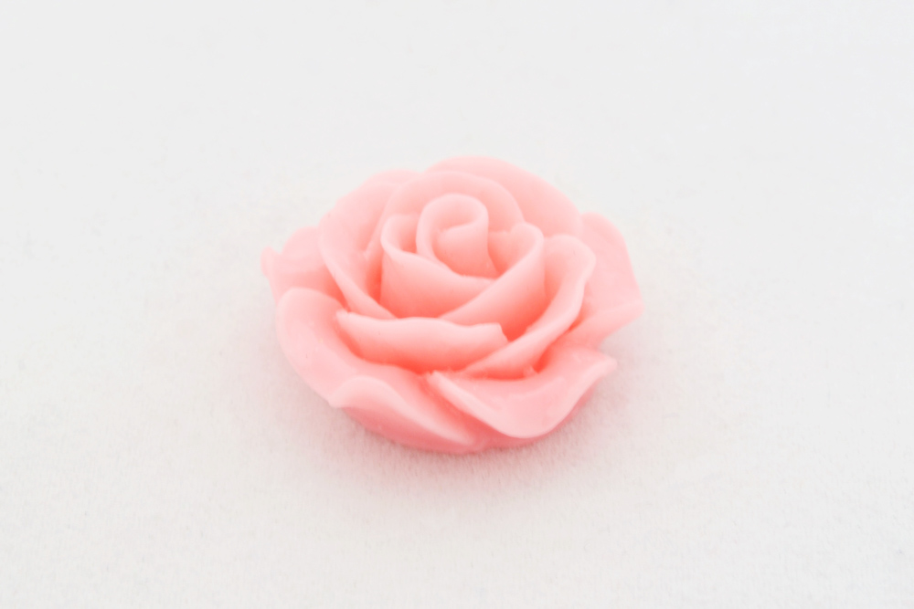 Rose aus Kunstharz Dunkelrosa, 20mm – Bild 2