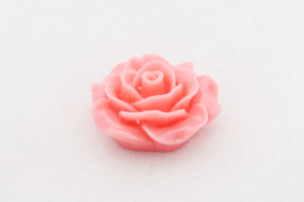 Rose aus Kunstharz Koralle, 20mm