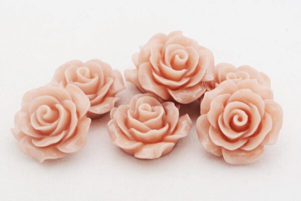 Rose aus Kunstharz Karamell, 20mm