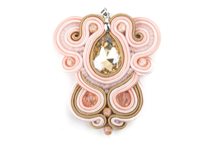DIY Soutache-Kit (rosa-beige) – Bild 2