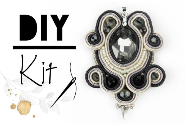 DIY Soutache-Kit (schwarz-beige)