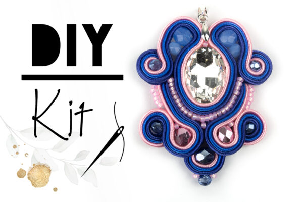 DIY Soutache-Kit (blau-rosa)