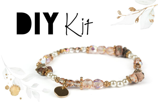 DIY Kit Armband Peachy Stones