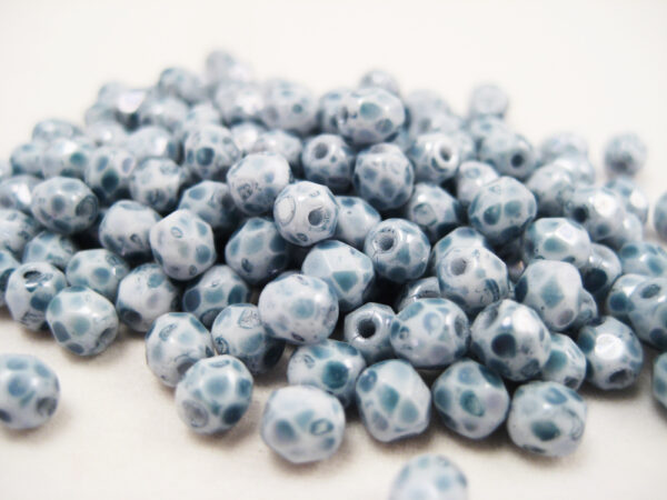 Glasperlen 4mm Blau marmoriert