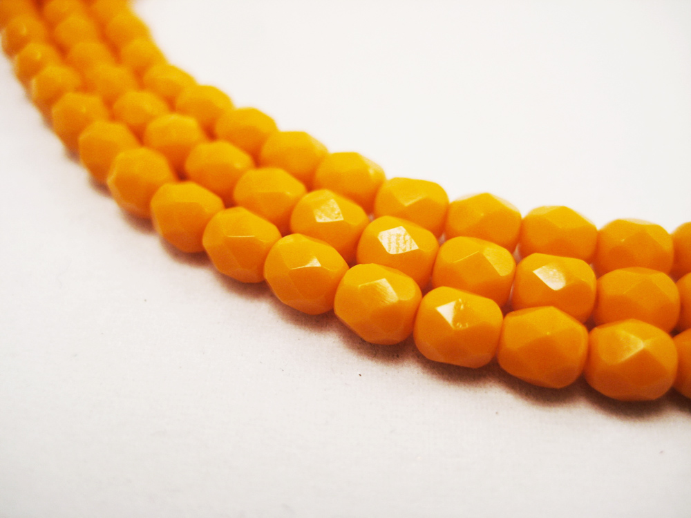 Glasperlen 4mm Orange – Bild 2