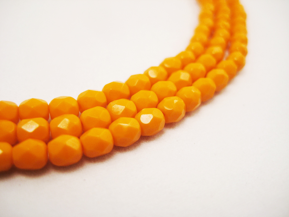 Glasperlen 4mm Orange – Bild 3