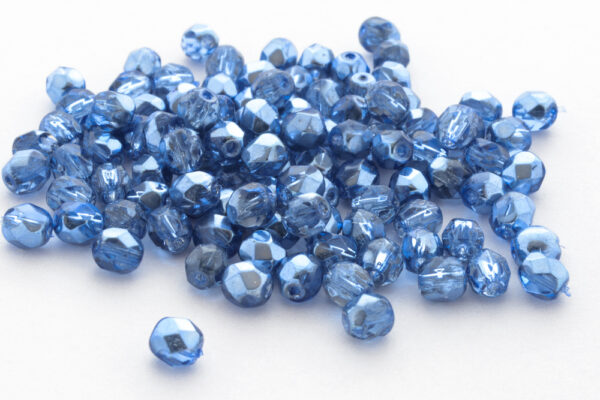 Glasperlen 4mm Blau-Kristall