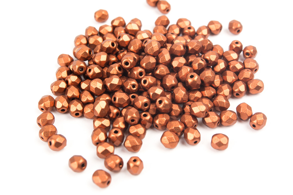 Glasperlen 4mm Copper