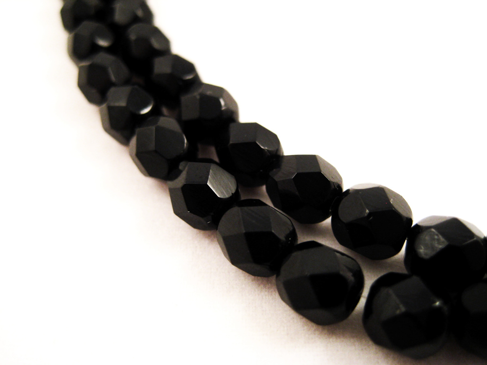 Glasperlen 6mm Schwarz – Bild 2