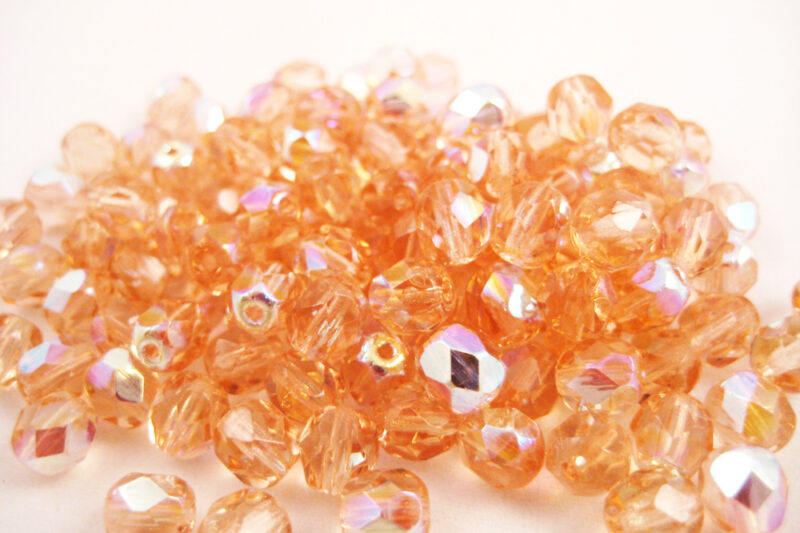 Glasperlen 6mm Rosé