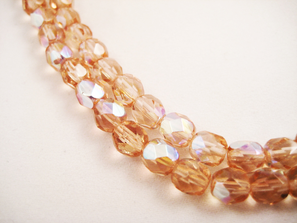 Glasperlen 6mm Rosé – Bild 2
