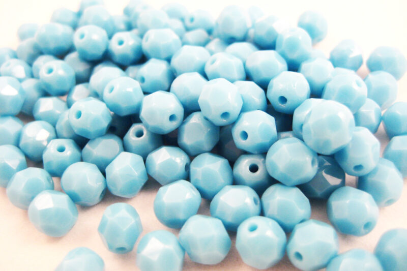 Glasperlen 6mm Hellblau