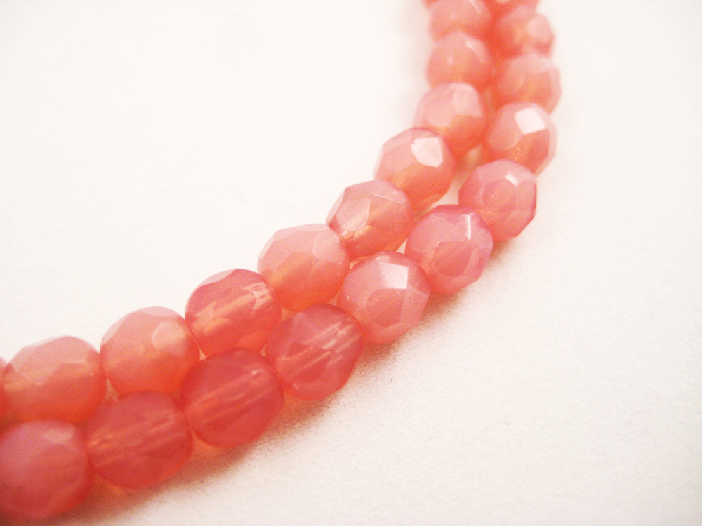 Glasperlen 6mm Dunkelrosa – Bild 3