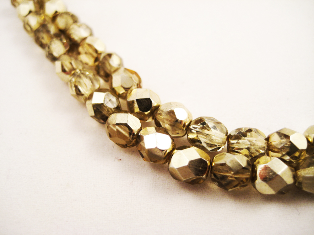 Glasperlen 6mm Gold-Transparent – Bild 2