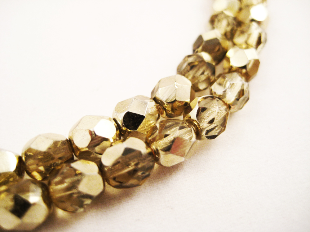 Glasperlen 6mm Gold-Transparent – Bild 3