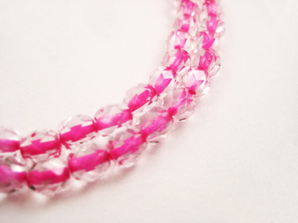 Glasperlen 6mm Transparent-Pink – Bild 3