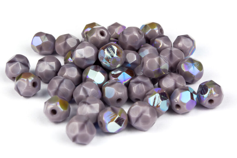 Glasperlen 6mm Smoky Lavender AB