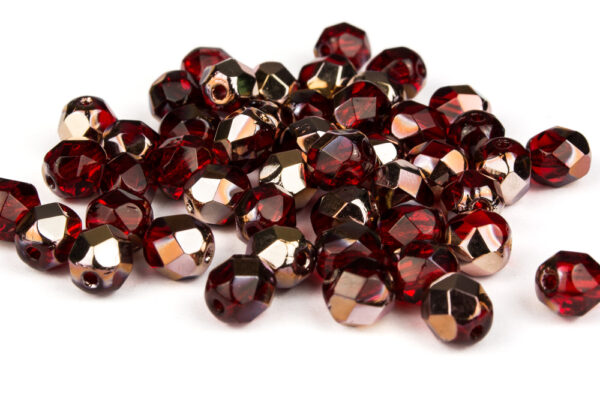 Glasperlen 6mm Ruby Copper