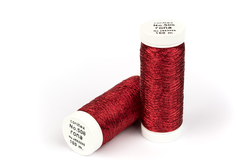 Nähgarn Red Metallic 100m
