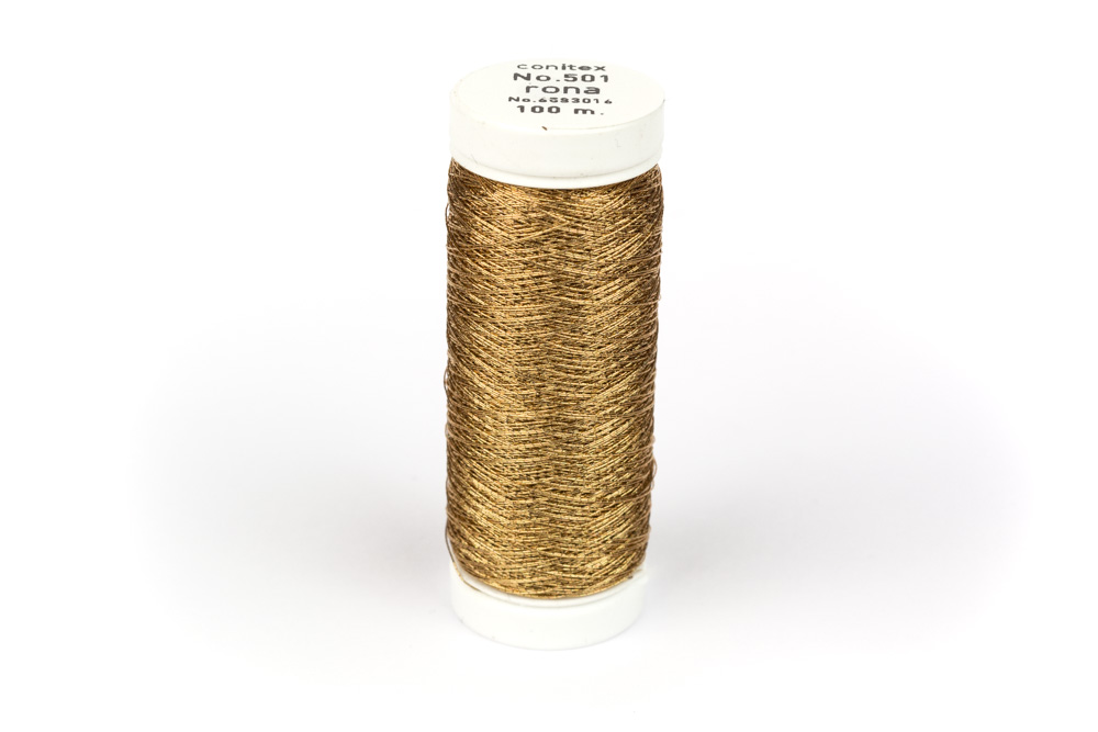 Nähgarn Gold Metallic 100m – Bild 2