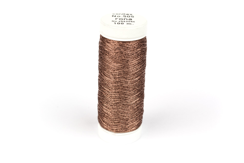 Nähgarn Dark Copper Metallic 100m – Bild 2